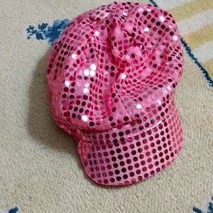 Pink sequin hat